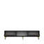 Meuble télé moderne avec possibilité de fixation murale, couleur anthracite et or, 59,1 po x 17,6 po x 11,6 po | 100% panneau de particules enduit de mélamine, épaisseur: 0,7 pouce | Design élégant pour le salon et les espaces de divertissement-1464427709-1461931464