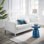 Causeuse en cuir végétalien capitonnée Loft