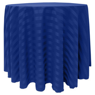 Ultimate Textile Satin Stripe Round Tablecloth
