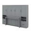 Grand lit escamotable mural avec placard, tiroirs et tablettes-47340333