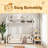 Twin Size Metal Loft Bed With Upper Grid Storage Shelf And Lateral Storage Ladder-676077342