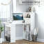Bureau de bureau moderne avec tablettes de rangement à 6 niveaux, table d'écriture avec bibliothèque