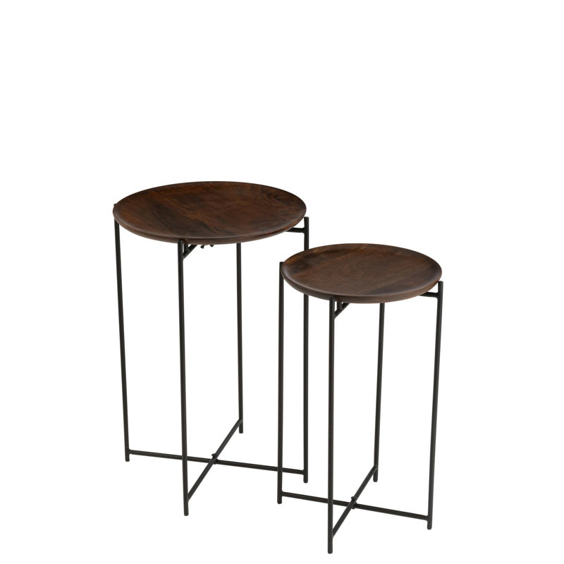 Moe Cross Legs Side Table Set