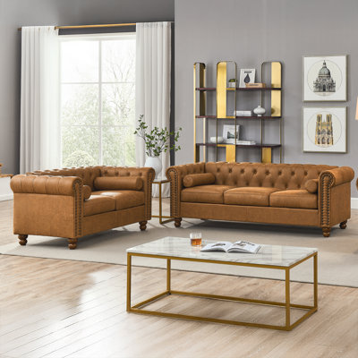Jhosep 2 - Piece Faux Leather Living Room Set