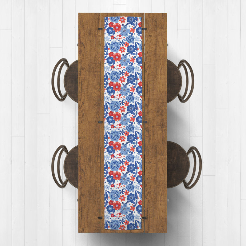 Chemin de table rectangulaire en coton, 72 po x 16 po