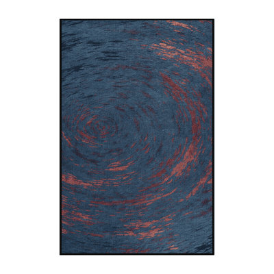 Machine Washable Space Gray Area Rug
