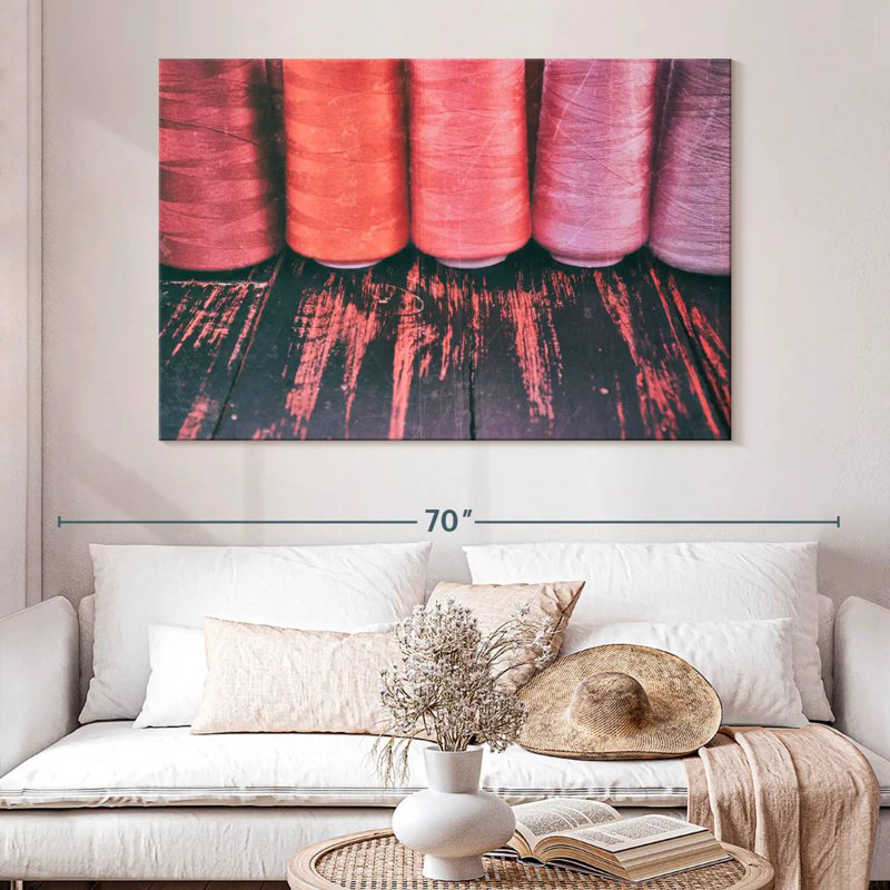Red Threads For Sewing, 34" H x 51" W