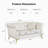 Geneveve 64.2" Velvet Rolled Arm Chesterfield Loveseat-91280500
