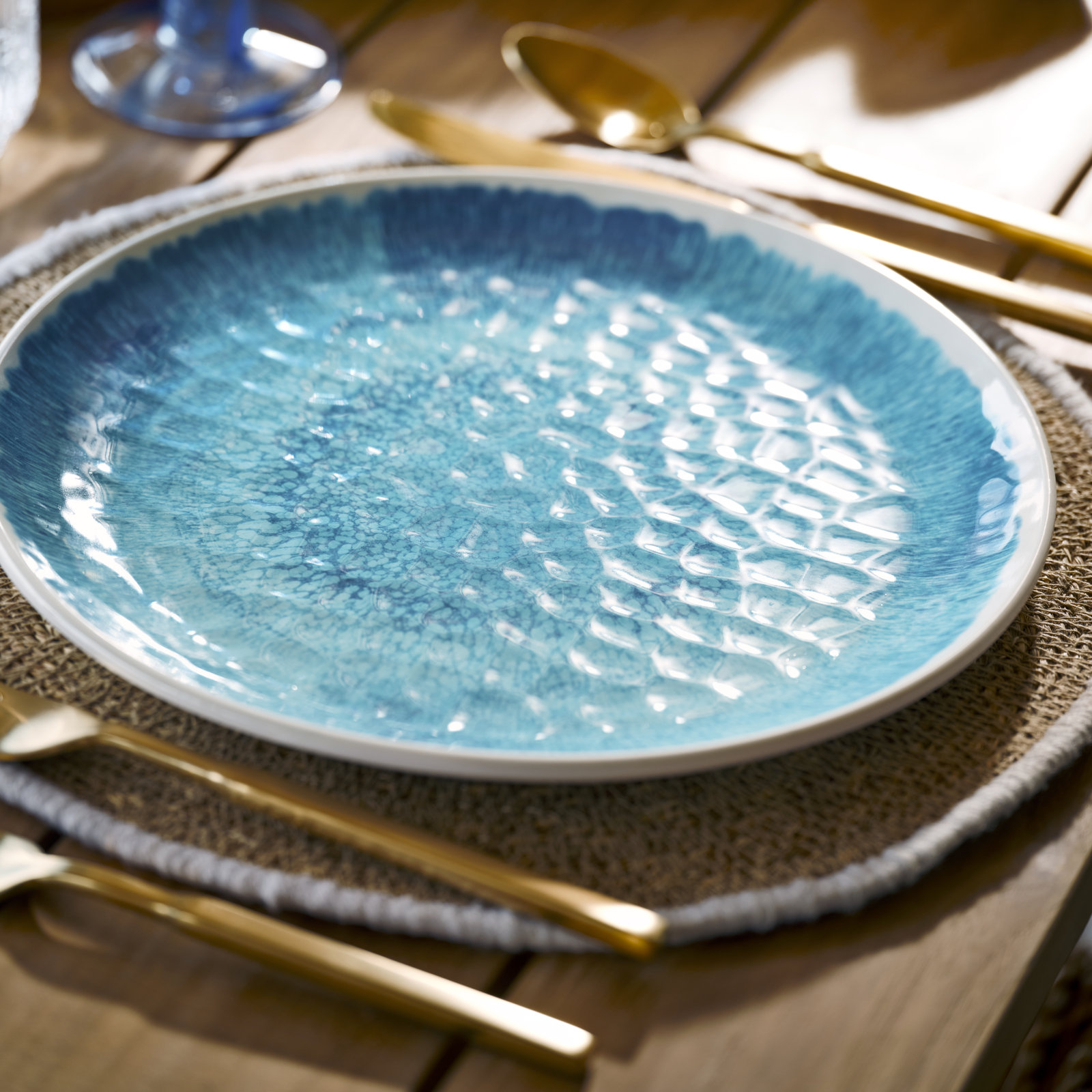 Fortessa Shasta 11" Melamine Dinner Plate, Blue