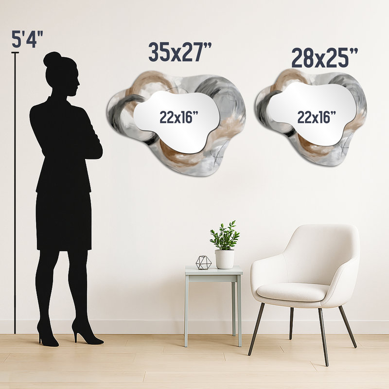 Miroir mural Modern, 25 po x 28 po