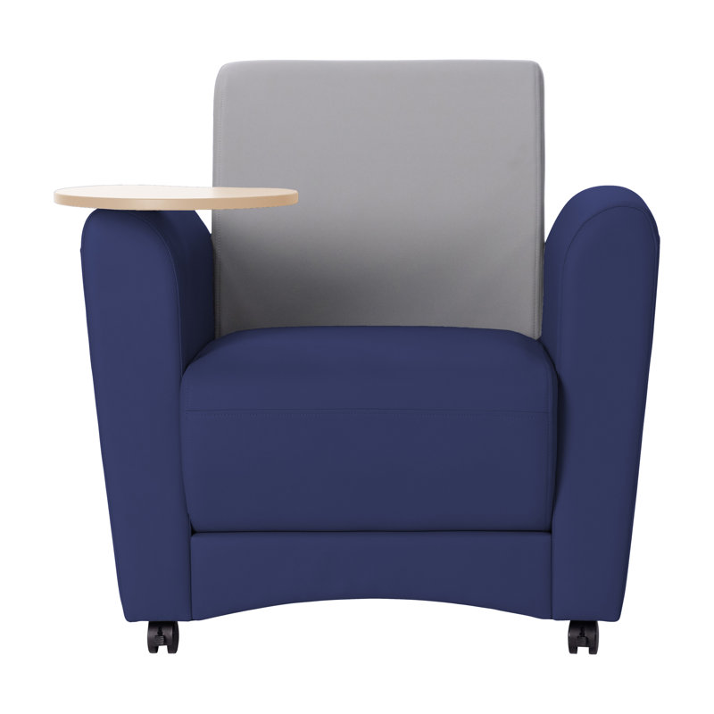 Chaise rembourrée Pro Series, Gris / bleu marine / grain d'érable