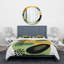 Ensemble de housse de couette en microfibre jaune / vert / blanc-66399103