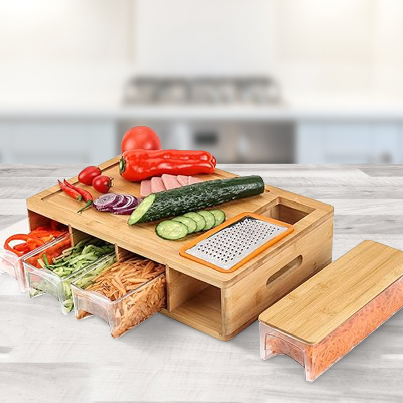 Cheer Collection Bamboo Cutting Board Set