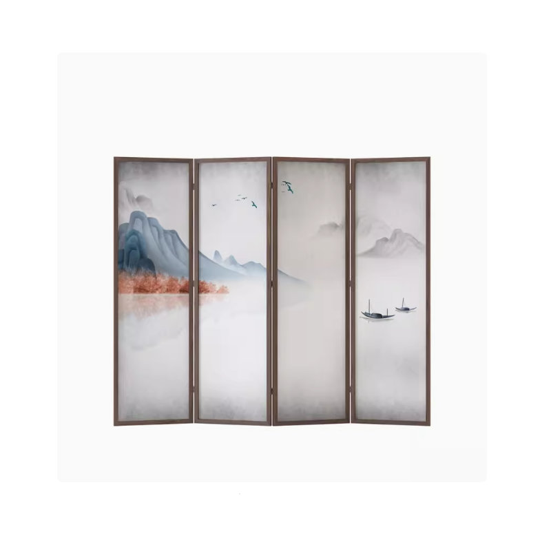 Nouveau paravent chinois pliant, H 70,86 po x l 94,48 po x P 1,37 po