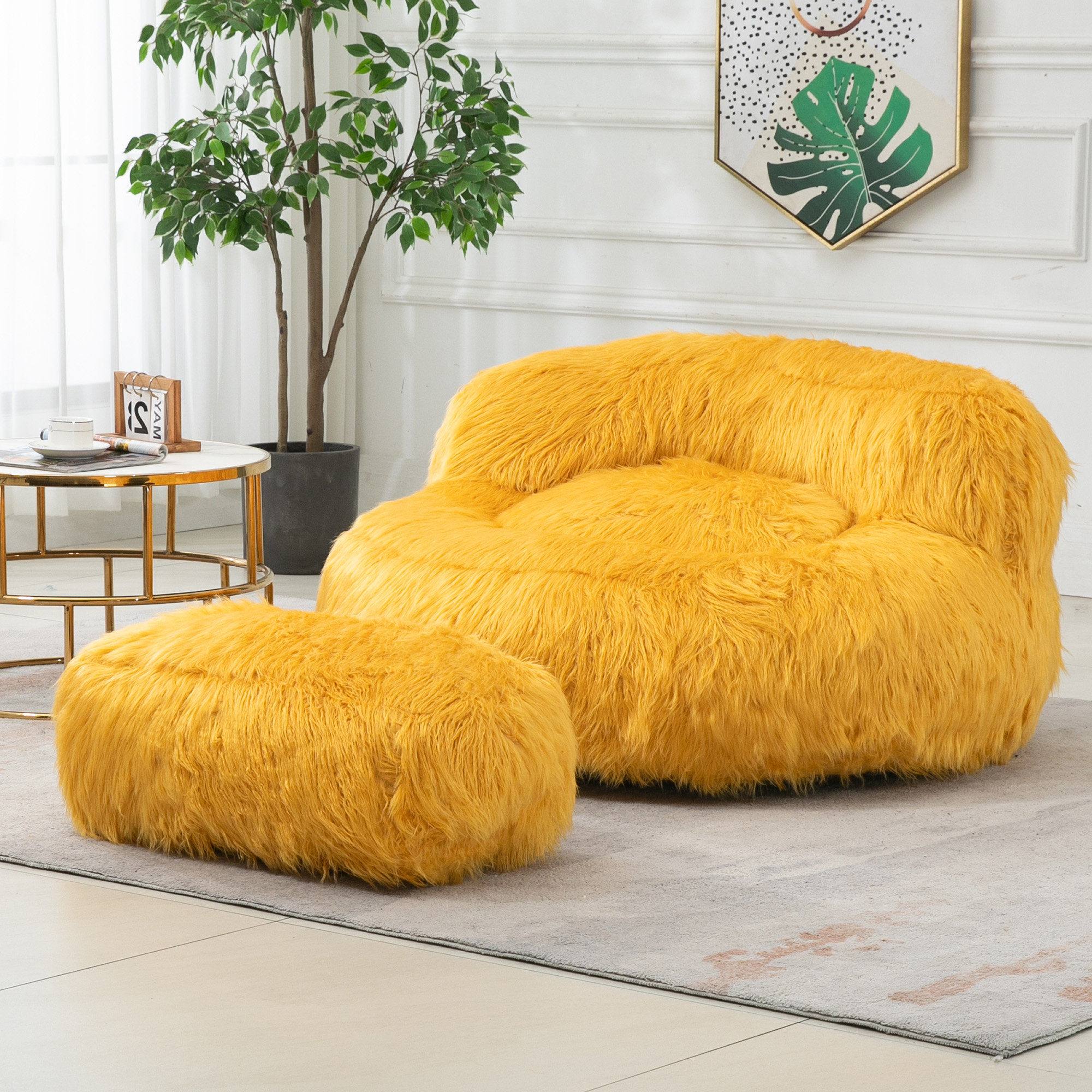 Everly Quinn Moncla Bean Bag Sofa & Reviews | Wayfair