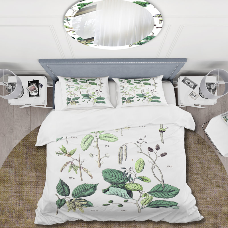 Ensemble de housse de couette traditionnel Vintage Botanicals VIII - microfibre de polyester