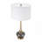 D15x29" Table Lamp With Glass Drum