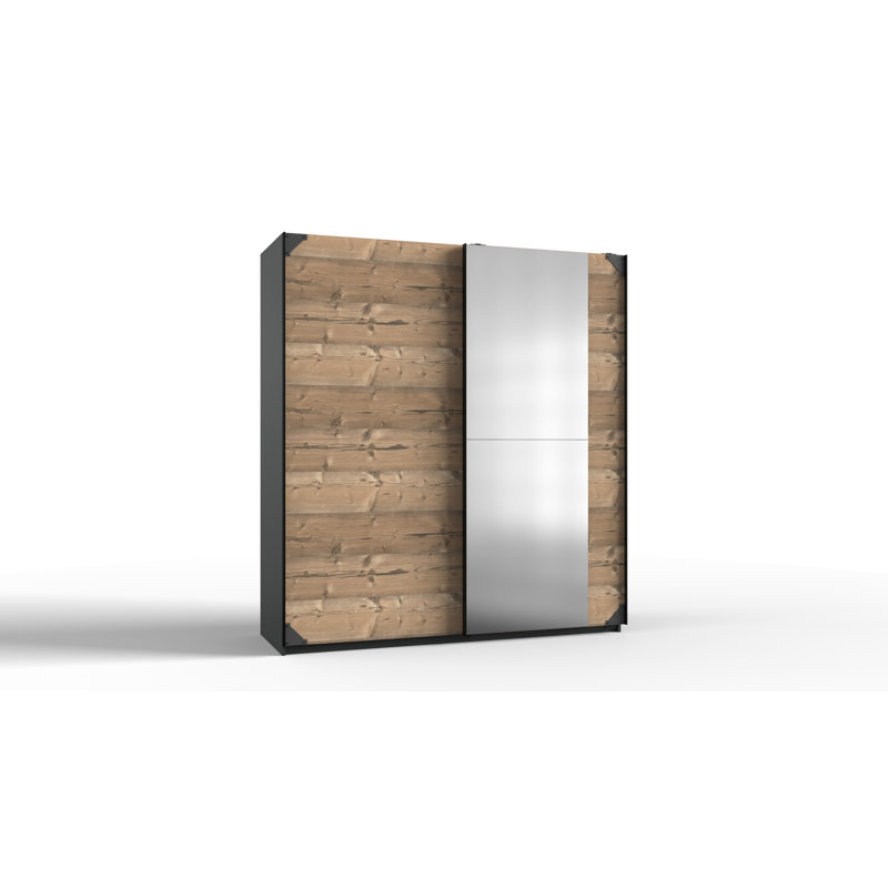 Emileah 2 Door Manufactured Wood Wardrobe, 198cm H x 180cm W x 65cm D