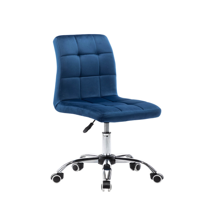 Meaghan Velvet Task Chair, Blue