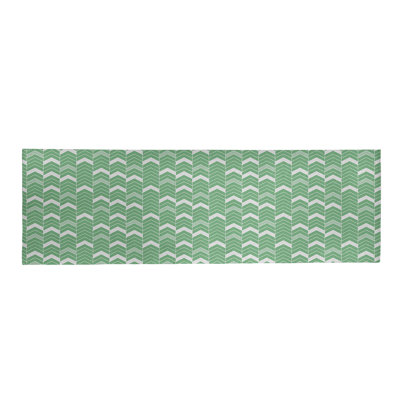Tapis de zone verte à chevrons