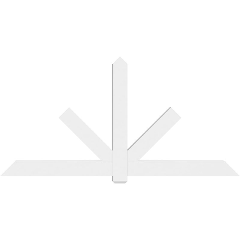 Support de pignon en PVC de qualité architecturale Kennewick, H 48 po x l 96 po (pas: 12/12), P 4 po x F 6 po