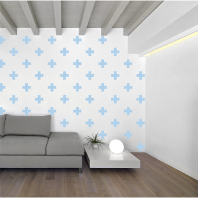 Décalcomanie murale à motifs croisés suisses