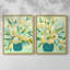 «Mint & Sunshine Bouquet I», reproduction encadrée de qualité supérieure - prête à être accrochée - aucun clou requis - aucun clou requis-417128911-417128909