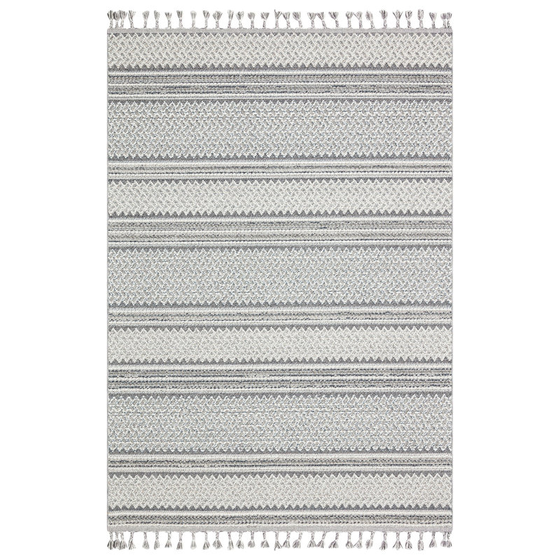 Tapis gris / ivoire Castaneda, Rectangle 2'7" x 4'11"