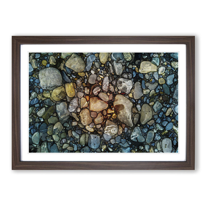 Rocks - Picture Frame Painting Print, 36cm H x 48cm W x 2cm D, Walnut Framed