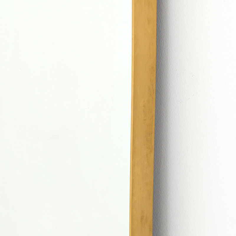 Bellvue Rectangle Metal Mirror, Brass