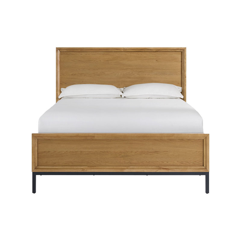 Newport Wood Bed, Natural Oak, Queen, Queen