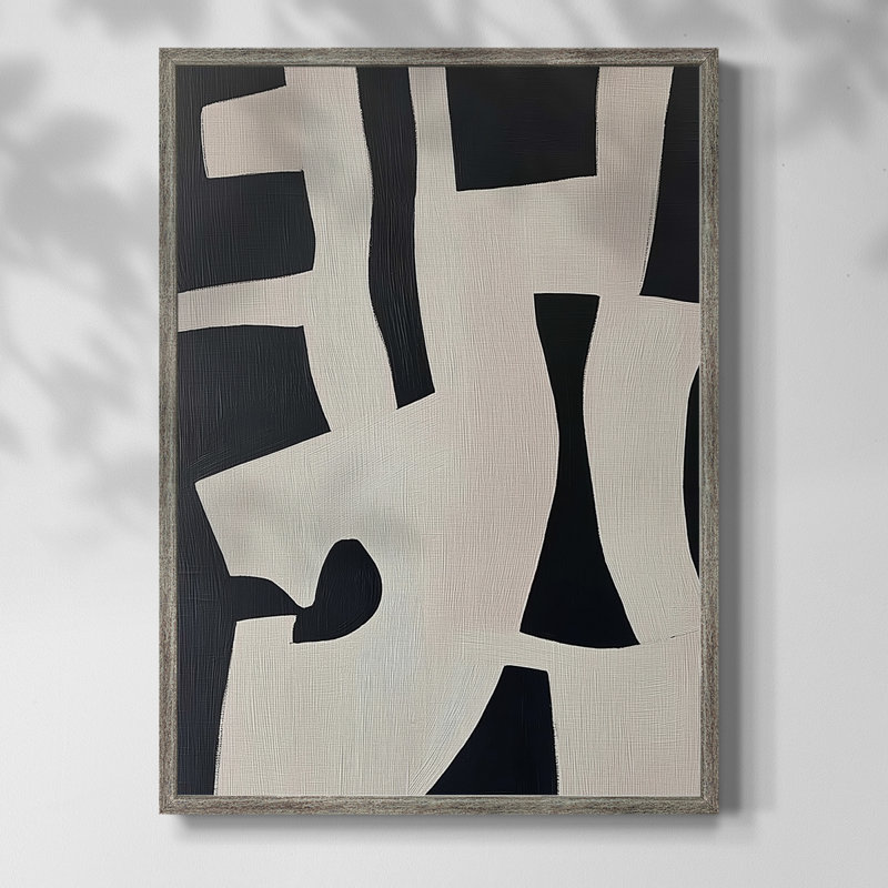 ABSTRACT Series, impression encadrée en bois massif, H 11 po x l 9 po