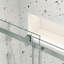Porte de douche coulissante en verre trempé de 5/16 po - réglable pour salle de bain murale inégale avec rail lisse-123108710