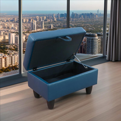 Monaco Vegan Leather Storage Ottoman