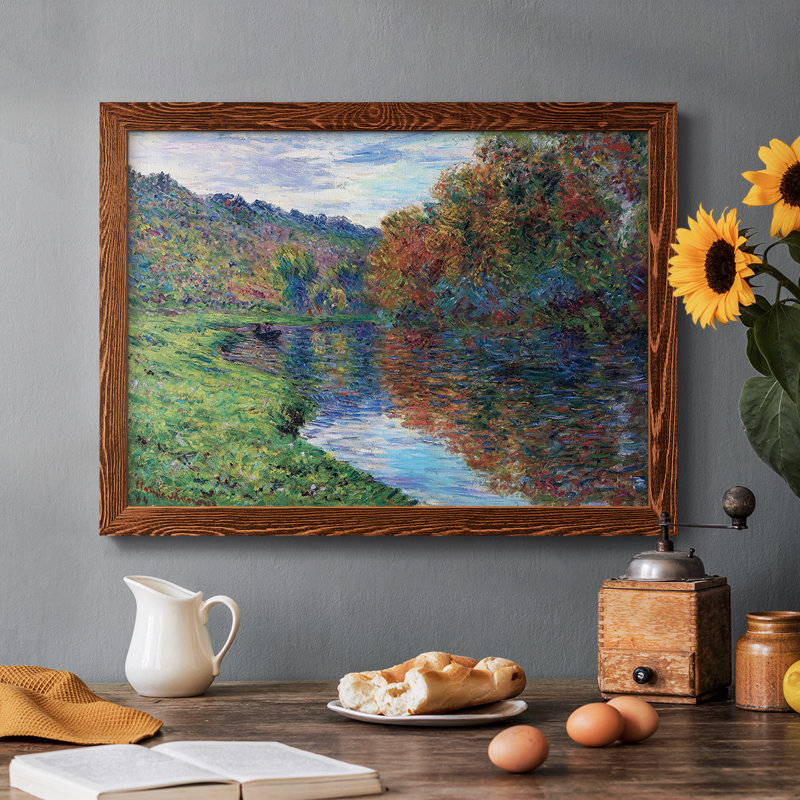 Le petit bras de Jeufosse, automne, 1884Zz, Érable grange encadrée sur toile, H 28 po x l 42 po x P 1,5 po