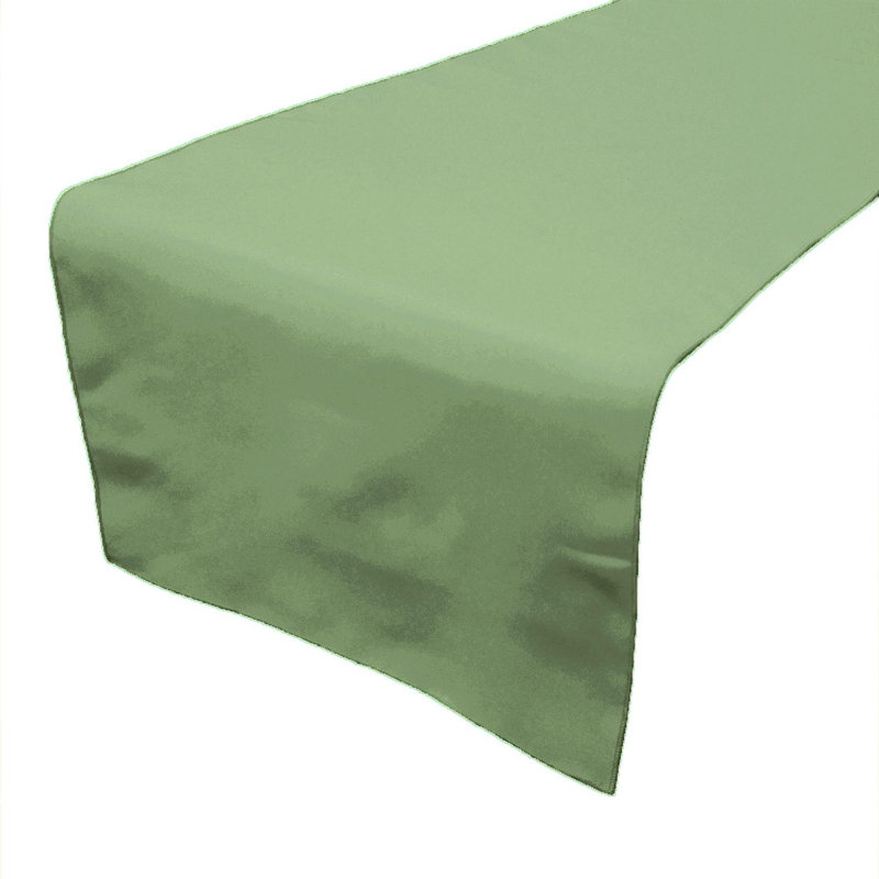 Ollig Rectangle Polyester Table Runnner, 144" x 12" , Sage