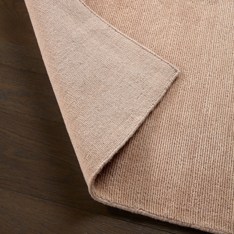 Jamal Hand Woven Wool Area Rug, Beige, Rectangle 72" x 108"