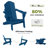 Dauji Oversize Wood Texture Adirondack Foldable Chair Weather-Resistant Fire Pit Chair-1540518057