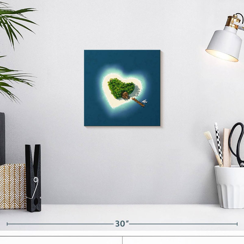 Île Hardie Heart, H 10 po x l 10 po