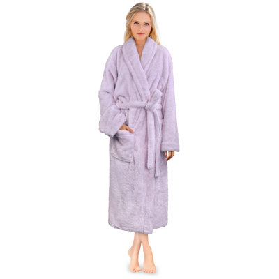 Lamartine Fleece Girl / Woman+ Mid-Calf Bathrobe with Pockets