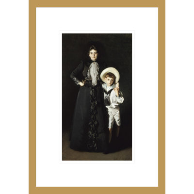 Portrait of Mrs. Edward L. Davis and Her Son Livingston Davis by John Singer Sargent -Framed Giclee Print