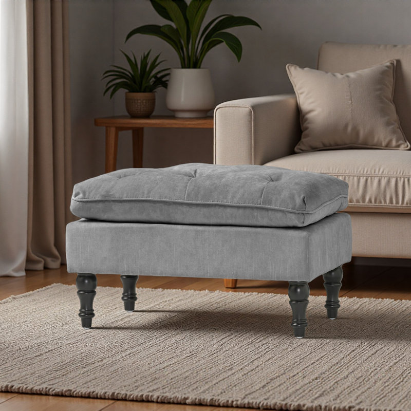 28inch Pillow Top Ottoman, Gray