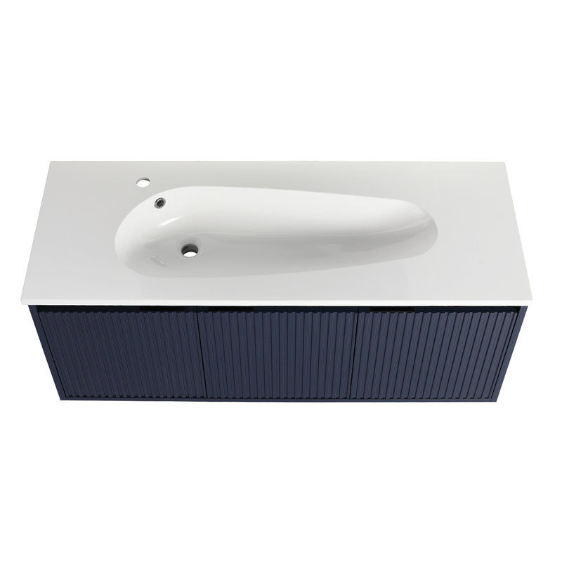 Meuble-lavabo flottant 48 po avec lavabo en résine