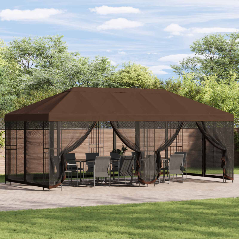 VidaXL, 276.5cm H x 600cm W x 300cm D, Brown