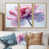 Toile avec cadre flottant or