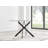 Lenworth Modern Black Metal and Glass Dining Table Set with 4 Luxury Faux Leather Dining Chairs-986233509