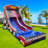 GOOSH 18.9' x 30' Car Racing Commercial Grade Water Slide with Splash Pool (with Blower)
