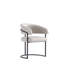 Chaise rembourrée en cuir gris clair Augusta-100919012