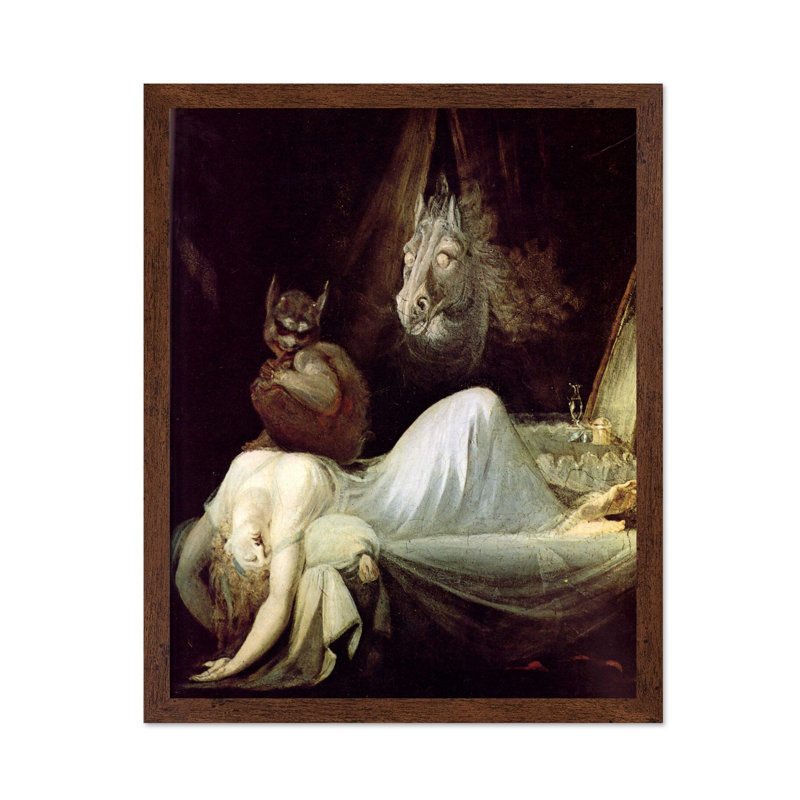 Le cauchemar, Poster, 18"H x 24"W, Brown Framed