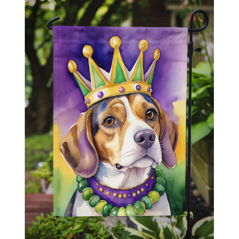Drapeau de jardin Bedlington Terrier King en polyester 15,5 po x 11,25 po